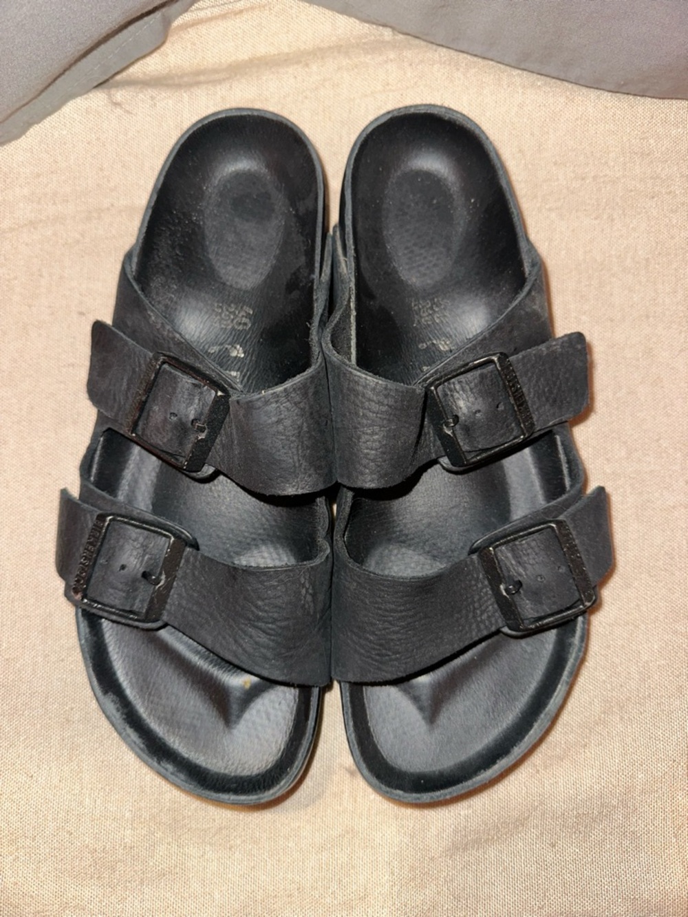 Birkenstock Black Two-Strap Slide Sandals - Picture 3 of 4